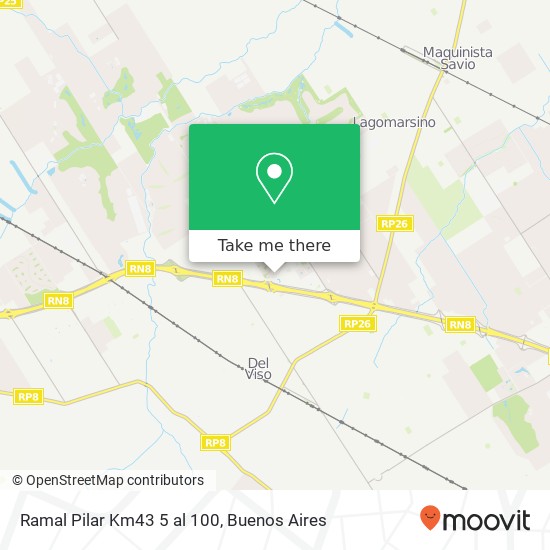 Mapa de Ramal Pilar Km43 5 al 100
