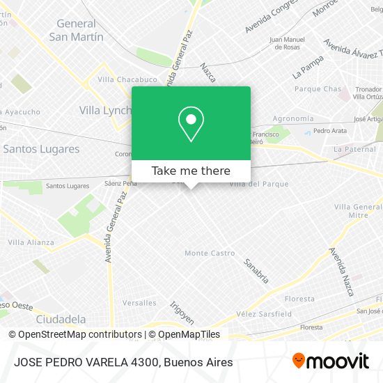 JOSE PEDRO VARELA 4300 map