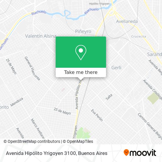 Avenida Hipólito Yrigoyen 3100 map