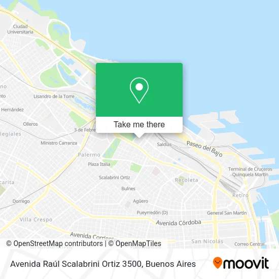 Mapa de Avenida Raúl Scalabrini Ortiz 3500