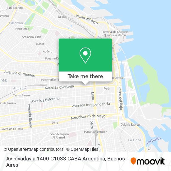 Av  Rivadavia 1400  C1033 CABA  Argentina map