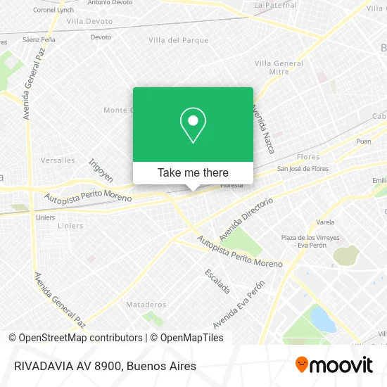 RIVADAVIA  AV  8900 map