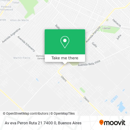 Av eva Peron Ruta 21 7400 0 map