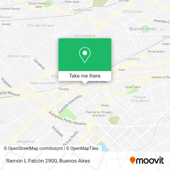 Mapa de Ramón L  Falcón 2900