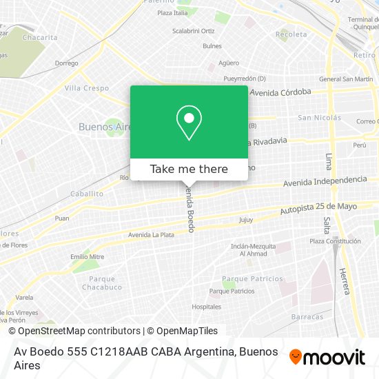 Mapa de Av  Boedo 555  C1218AAB CABA  Argentina