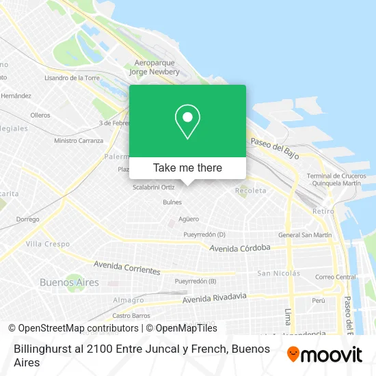 Billinghurst al 2100 Entre Juncal y French map