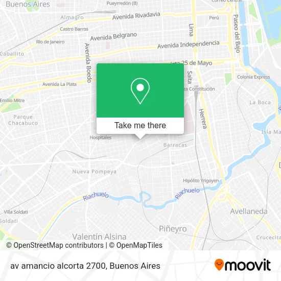 Mapa de av amancio alcorta 2700