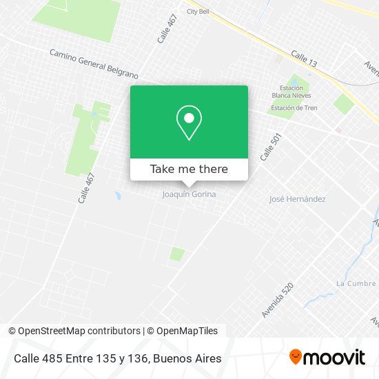 Calle 485 Entre 135 y 136 map