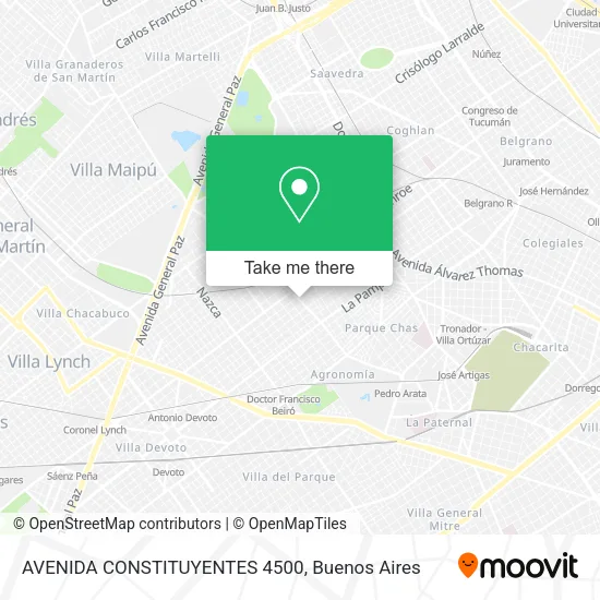 AVENIDA CONSTITUYENTES 4500 map