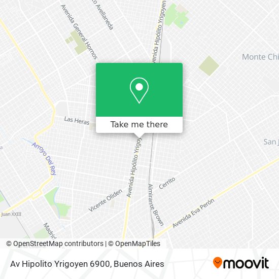 Mapa de Av  Hipolito Yrigoyen 6900