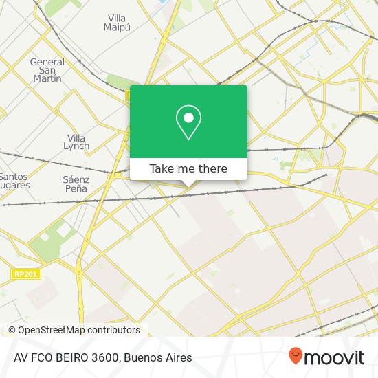 AV  FCO BEIRO 3600 map