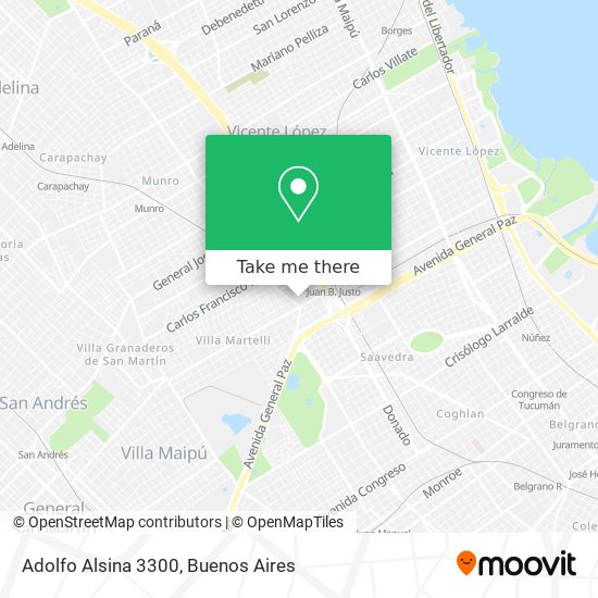 Mapa de Adolfo Alsina 3300
