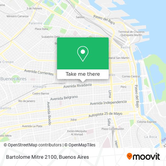 Bartolome Mitre 2100 map