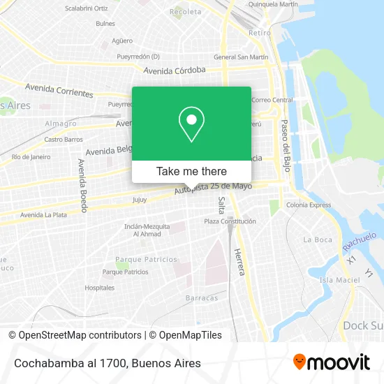 Mapa de Cochabamba al 1700