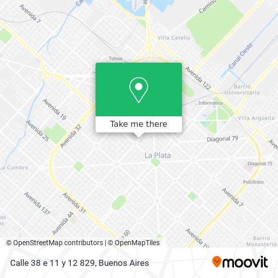 Calle 38 e  11 y 12 829 map