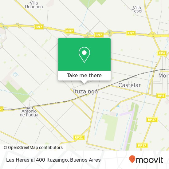 Las Heras al 400  Ituzaingo map