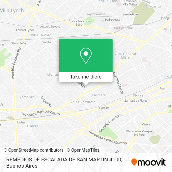 Mapa de REMEDIOS DE ESCALADA DE SAN MARTIN 4100