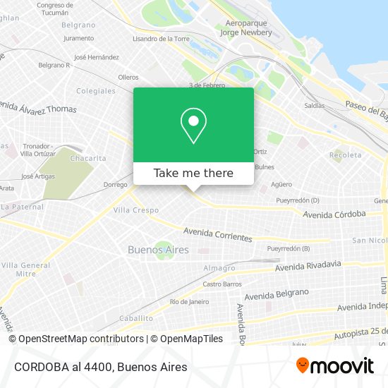 CORDOBA al 4400 map