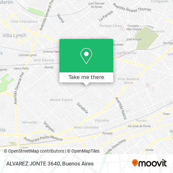 ALVAREZ JONTE 3640 map