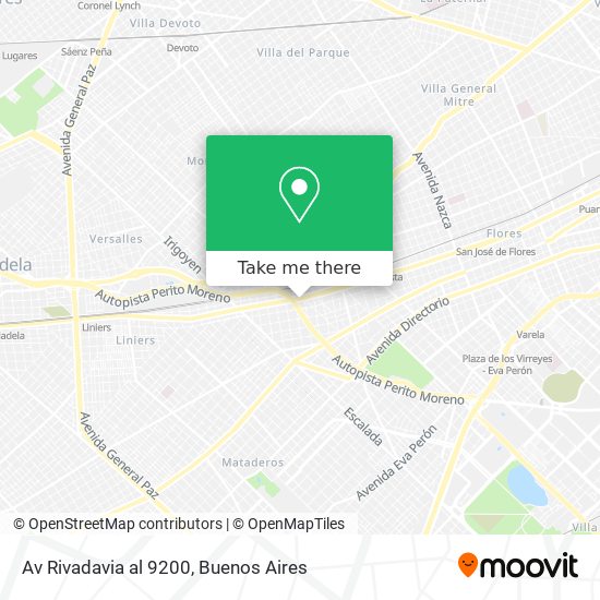 Mapa de Av  Rivadavia al 9200