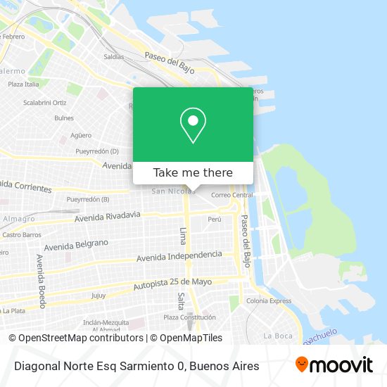 Mapa de Diagonal Norte Esq  Sarmiento 0
