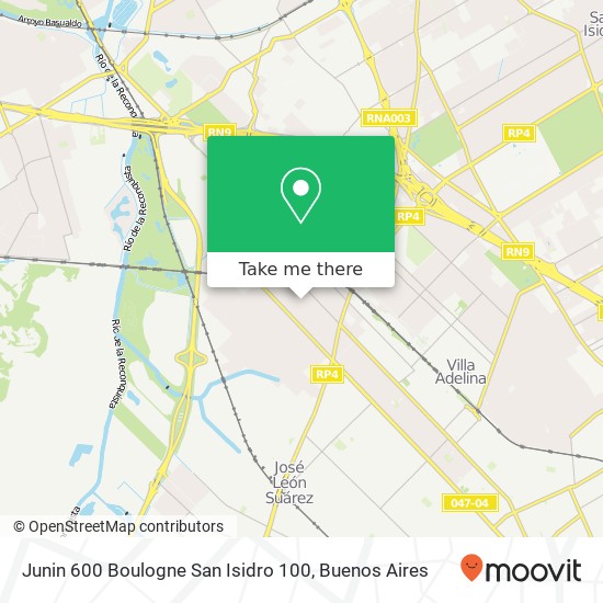 Mapa de Junin 600  Boulogne  San Isidro 100
