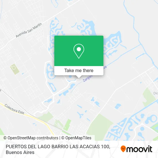 Mapa de PUERTOS DEL LAGO BARRIO LAS ACACIAS 100