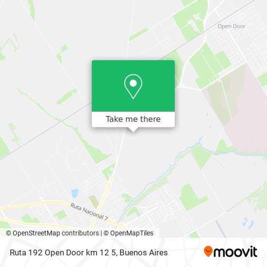 Mapa de Ruta 192   Open Door km 12 5