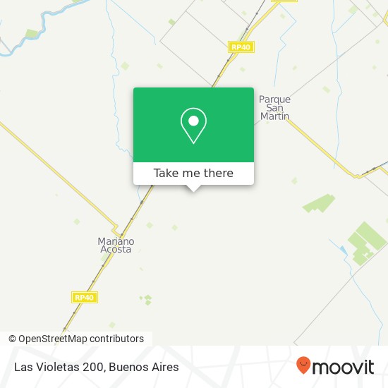 Las Violetas 200 map