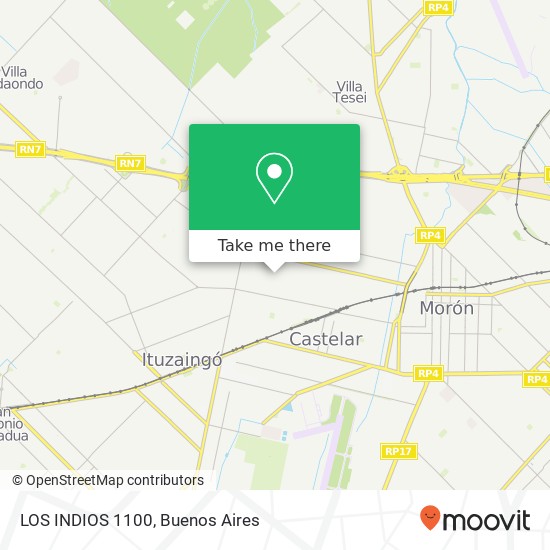 LOS INDIOS 1100 map