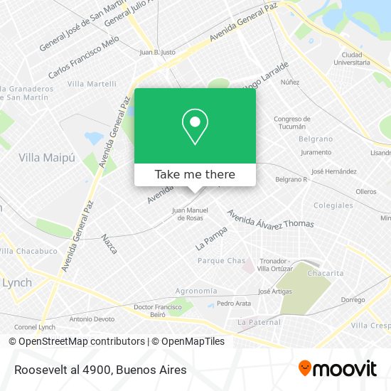 Mapa de Roosevelt al 4900