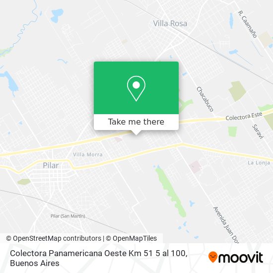 Colectora Panamericana Oeste Km  51 5 al 100 map