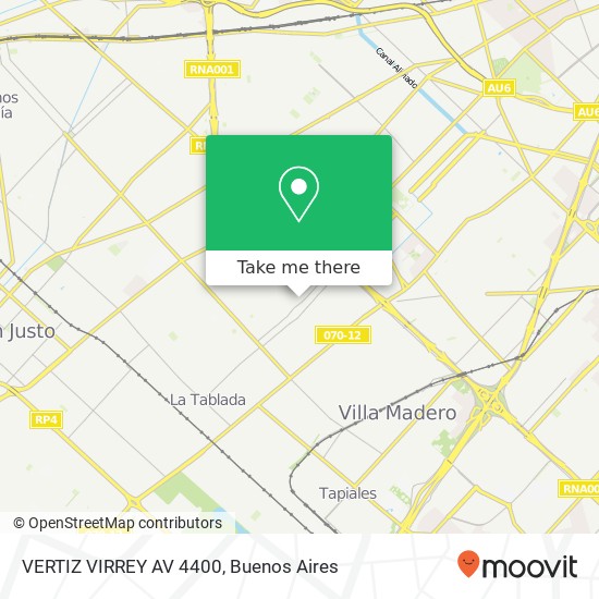 VERTIZ  VIRREY  AV  4400 map