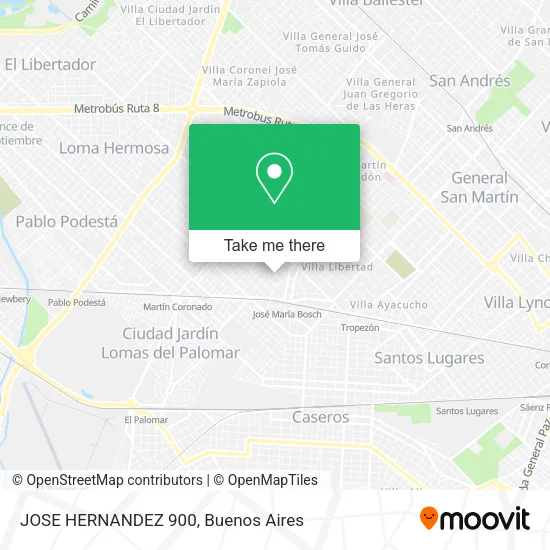 Mapa de JOSE HERNANDEZ 900