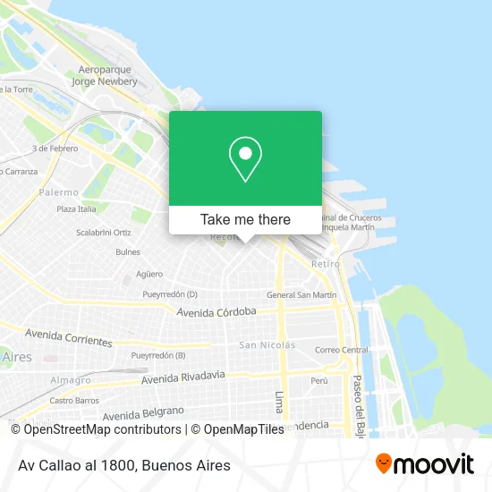 Mapa de Av  Callao al 1800