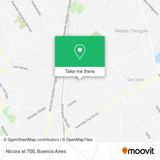 Mapa de Nicora al 700