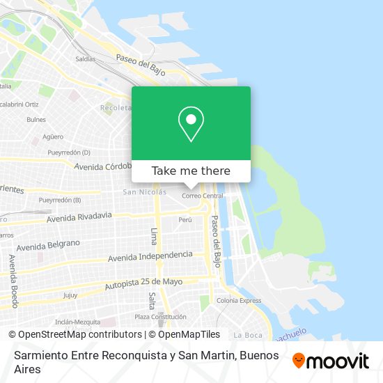 Sarmiento Entre Reconquista y San Martin map