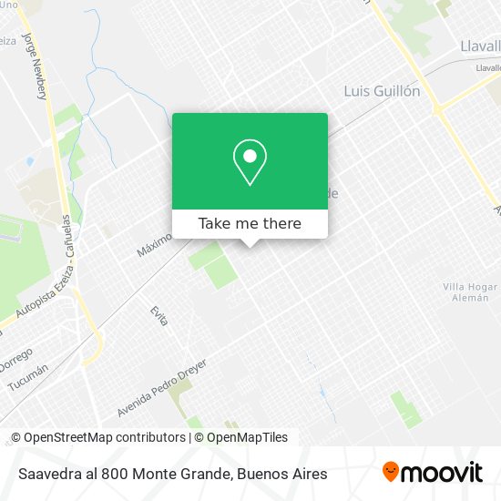 Saavedra al 800  Monte Grande map