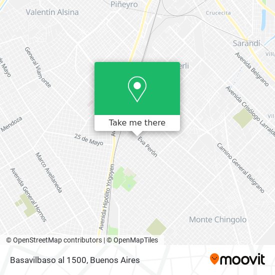 Mapa de Basavilbaso al 1500