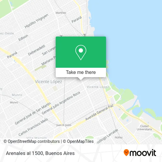 Mapa de Arenales al 1500