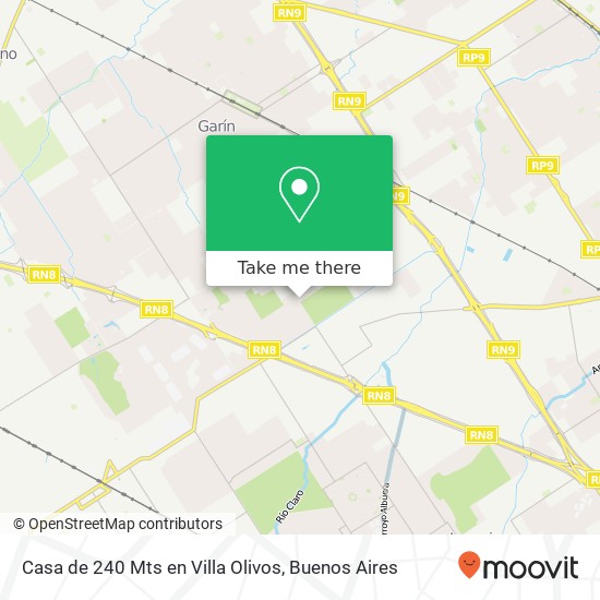 Mapa de Casa de 240 Mts  en Villa Olivos