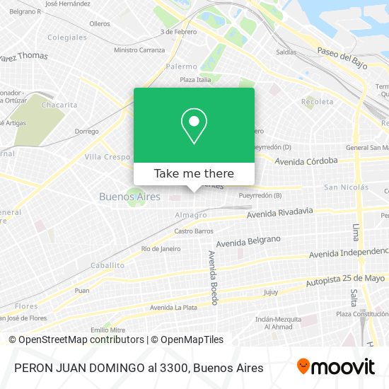 PERON JUAN DOMINGO al 3300 map