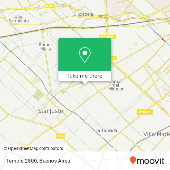 Mapa de Temple 2800