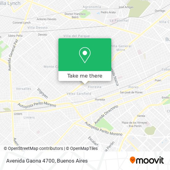 Avenida Gaona 4700 map