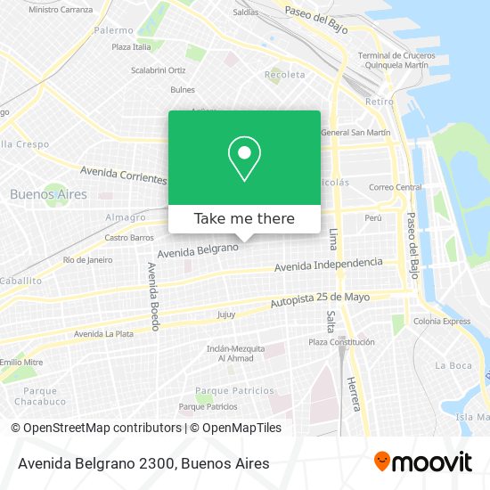 Mapa de Avenida Belgrano 2300