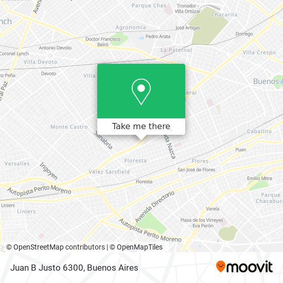 Juan B Justo 6300 map