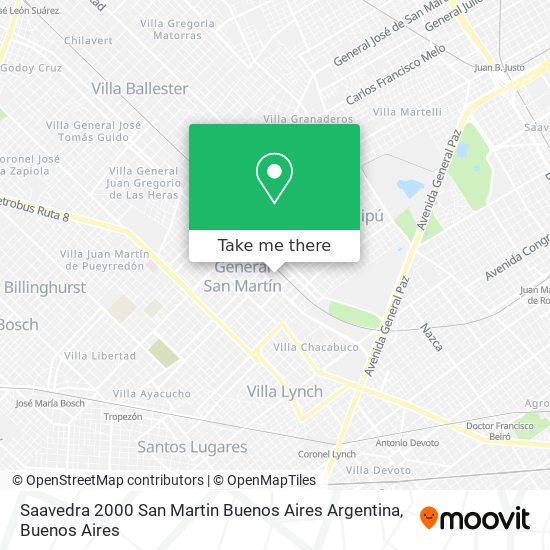 Saavedra 2000  San Martin  Buenos Aires  Argentina map