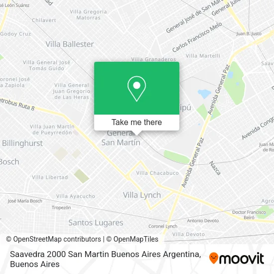 Mapa de Saavedra 2000  San Martin  Buenos Aires  Argentina