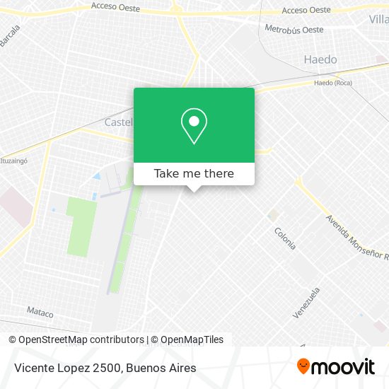 Mapa de Vicente Lopez 2500