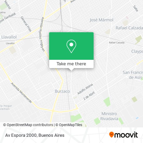 Mapa de Av  Espora 2000